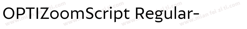OPTIZoomScript Regular字体转换